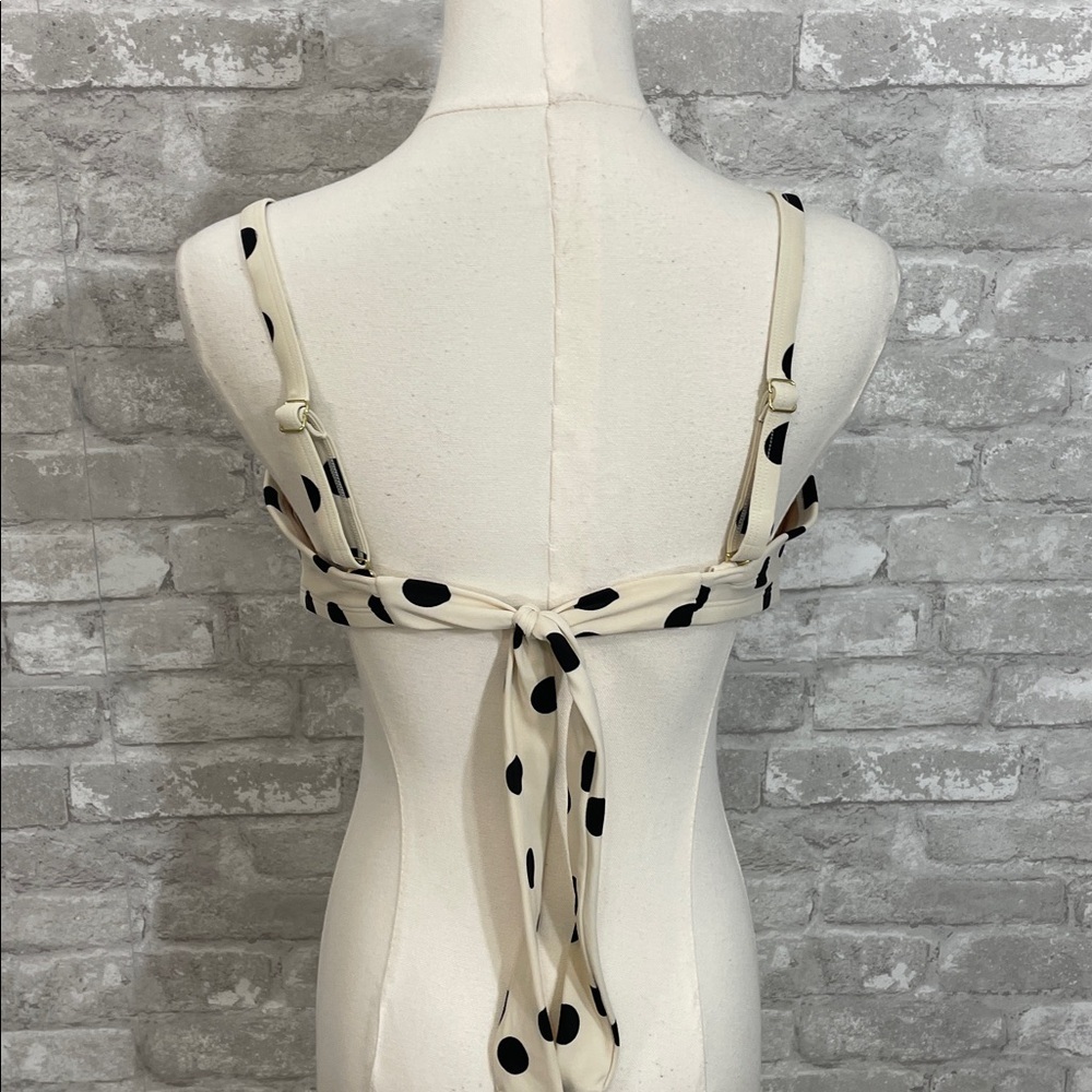 Kona Sol Cream and Black Polka Dot Bikini Top Swimwear - Picture 4 of 6